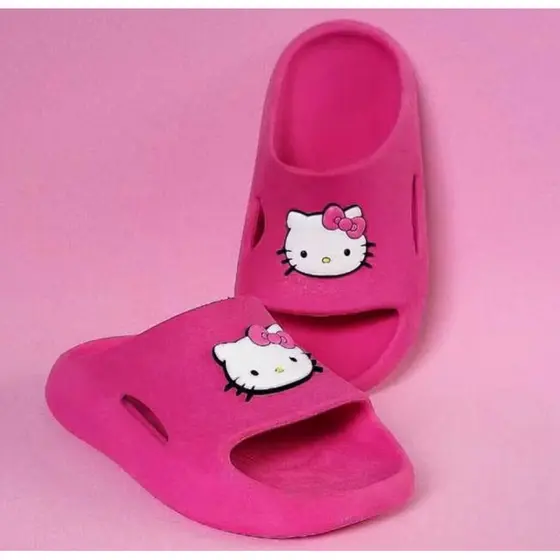 Chinelo Nuvem Hello Infantil Menina Gatinha Leve Uso Diário