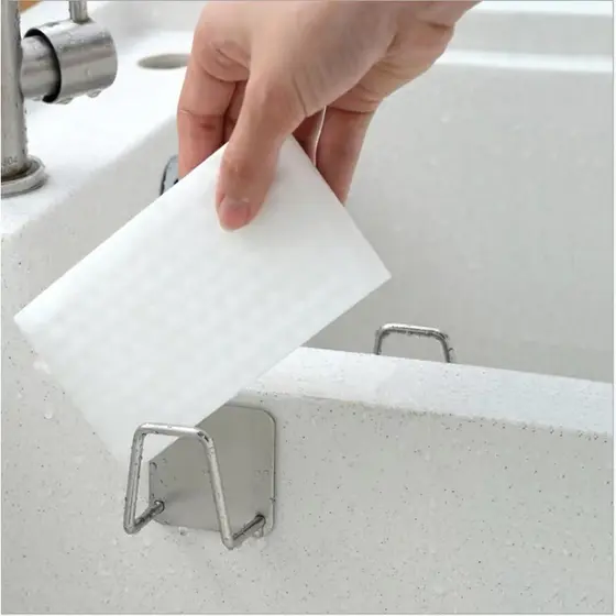 Suporte Para Esponja De Pia Gancho Cozinha Aço Inox Bucha Banheiro Multifuncional Organizador Utensílio