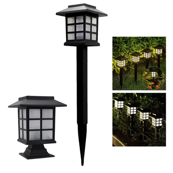 Luz De Jardim Externa Movida A Energia Luminária Solar Oriental Espeto Led Jardim Casa Iluminação