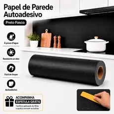 【Com Espátula】Novo Papel Contact Adesivo 5/10 Metros Preto Fosco Lavável Promoção