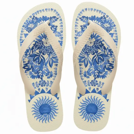 Chinelo Feminino Estampado Coqueiro Verão