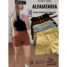 Short alfaiataria Com Cinto Forrado P/M/G/GG ENVIO IMEDIATO