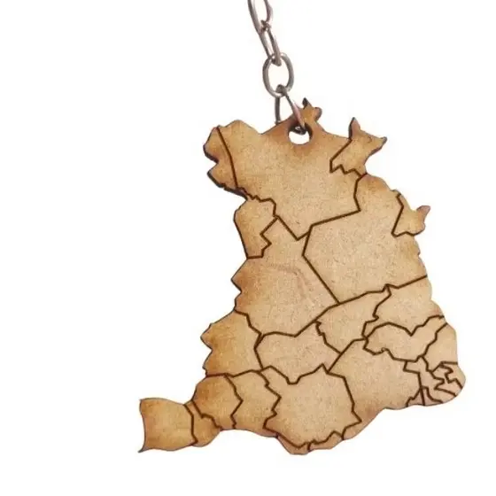 Chaveiro em mdf Personalizados Mapa Do Brasil 80 unidades