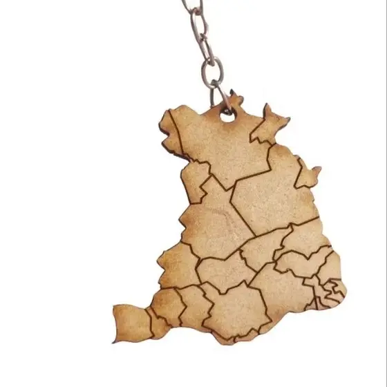 Chaveiro Personalizado Mdf Mapa Do Brasil 50 unidades