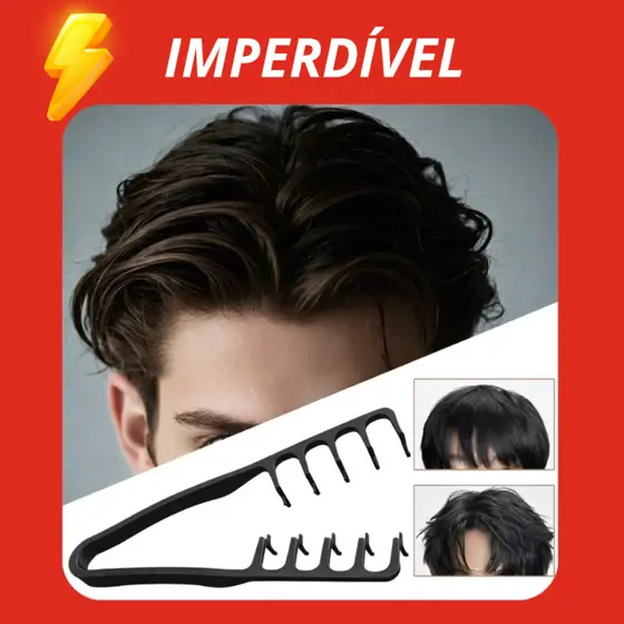 Pente Texturizador Modelador para Cabelo – Crie Volume e Estilo com Encaixe Prático