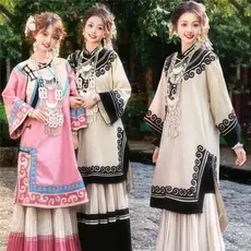 Novo estilo roupas étnicas roupas de outono novo estilo chinês estilo chinês namoradas viagem fotografia tradicional min