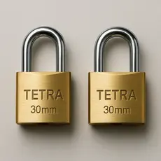 2 Cadeado Tetra Reforçado com 3 Chaves 30mm