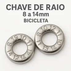 Chave de Raio Bicicleta Multitamanhos 8 a 15mm Ajuste Aro Niple