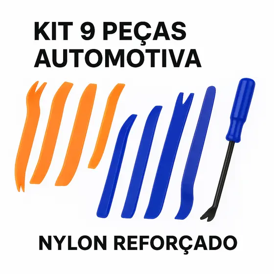 Kit 9 Espátulas Nylon Automotivo – Ferramenta Essencial para Oficinas e Reparos