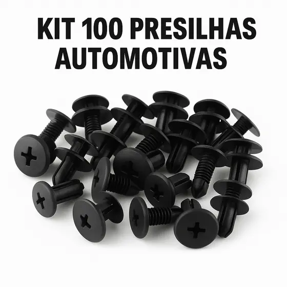 Kit 100 Presilhas Automotivas Universal Parachoque Forração