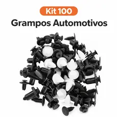Kit 100 Grampos Misto Automotivos Universal 90% dos Modelos de Carro Painel