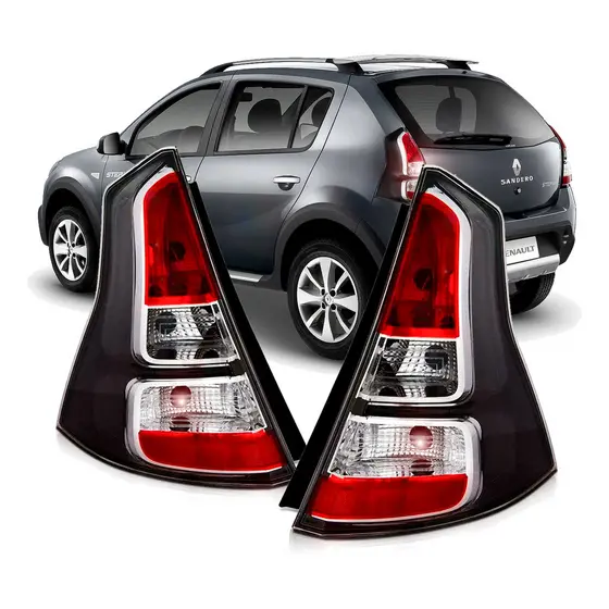 Par Farol Traseiro Sandero Stepway 12 2013 2014 Macara Negra
