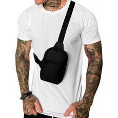Shoulder Bag Mini Bolsa Transversal Motoboy Pochete Para Celular Carteira Preta Unissex Masculina Feminina