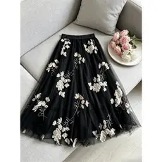 Floral Estampa total elegante Festa Casual Malha Contraste