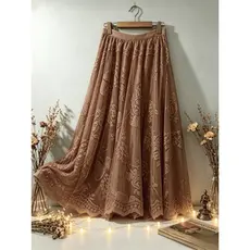 Saia Longa Com Aplicação de Renda | Estilo Fada Elegante