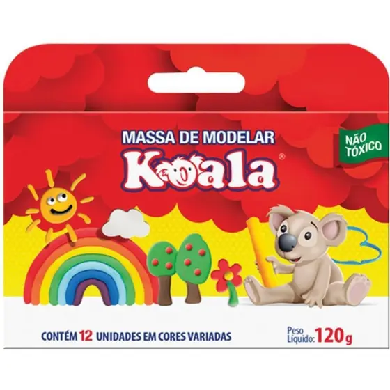 Massa de Modelar Koala com 12 Cores – Pacote com 6 Caixas
