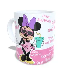 Caneca Personalizada Minnie Férias Sua Linda Caneca Café Caneca Customizada Alta Qualidade de Imagem Caneca Presente