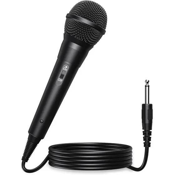 Microfone Dinâmico Profissional Com Cabo P10