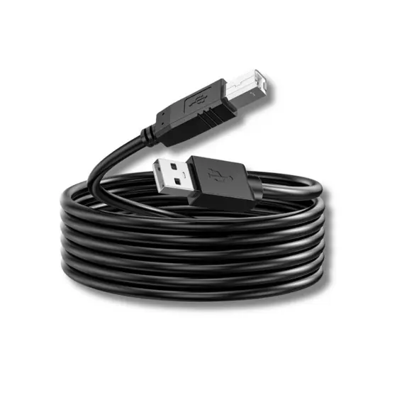 Cabo USB Tipo B 2 a 5 Metros Impressora Scanner Interface de áudio Bateria Eletrônica Teclado Piano Premium
