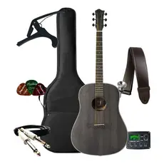 Kit Violão Tagima Tbw Black Tbw-100 Tbk Elétrico Acessórios