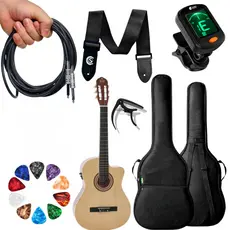 Kit Violão Myth Eletroacústico Aço Mt39sce Profissional