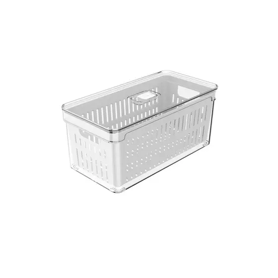 Organizador De Geladeira Com Cesto Clear Fresh 5L
