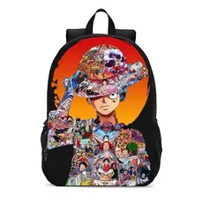 Mochila Escolar Infantil Juvenil colagem luffy chapéu de palha anime novidade promoção
