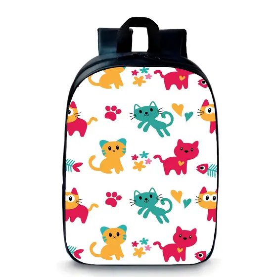 Mochila Pequena Pré-escolar Gatinhos Miau Miau Moda Infantil Bolsa Pequena Oferta