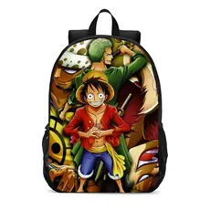 Mochila Escolar Infantil Juvenil luffy chapéu de palha personagem promoção
