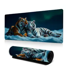 Mouse pad Gamer Estampado 90x40 e 70x30 animais tigre estampas variadas novo