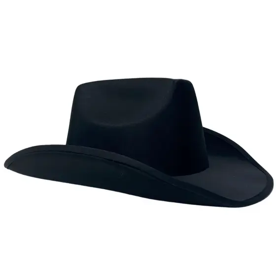 Chapéu de Cowboy Preto Contry Feminino e Masculino