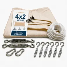 Lona Tela Pergolado Toldo Sombrite 90% Shade jardim Piscina Sombreiro Tenda Resistente 200g/m² 4x2m