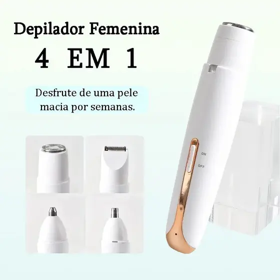 4 em 1 depilador multifuncional feminino depilador recarregável barbeador elétrico navalha aparador de sobrancelha
