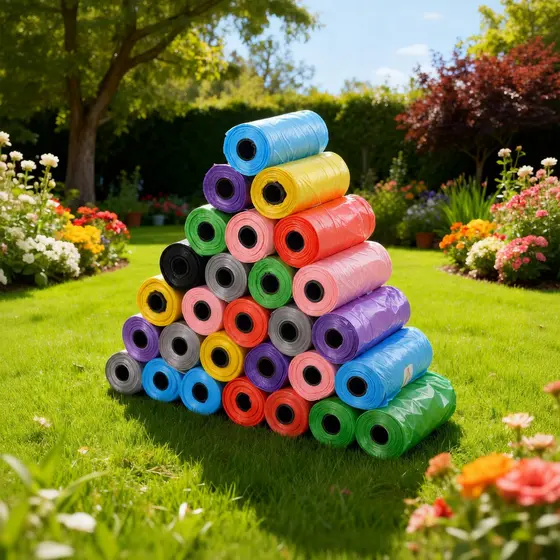 Saco Higiênico para Pets em Rolo 15 Sacolas Resistente Perfurado Portátil Cor Aleatória
