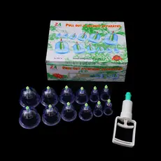 Kit de Ventosas a Vácuo 12 Peças – Sem Fogo, Seguro, Fácil de Usar, Com Bomba Manual
