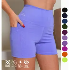 SHORT POLIAMIDA COM BOLSO ZERO TRANSPARENCIA REF: 025