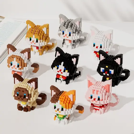 Diversos Brinquedos Para Cães De Estimação Da Série De Construção De Blocos De Carros Presentes Do festival De Aniversário Meninos Meninas