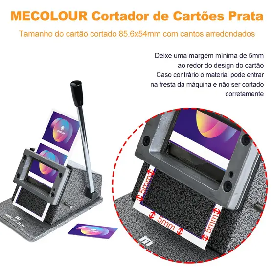 Máquina de Corte de Cartões de PVC 86 x 54 mm, Ferramenta de Corte Manual para Cartões de Visita