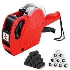 Mecolour Maquina Etiquetadora Manual De Preço + 10 Rolos De Etiquetas + Refil + Etiquetas  Etiquetadora Manual
