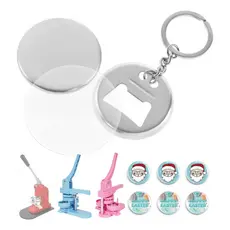 44mm Branco Pins E Bottons Chaves De Abridor De Garrafas 50 Kits Para Mecolour Máquina De Button