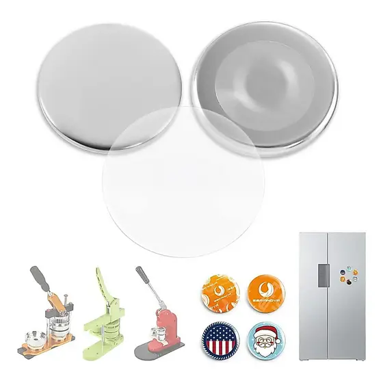 44/58mm Branco Pins E Bottons Ímãs De Geladeira 50 Kits Para Mecolour Máquina De Button