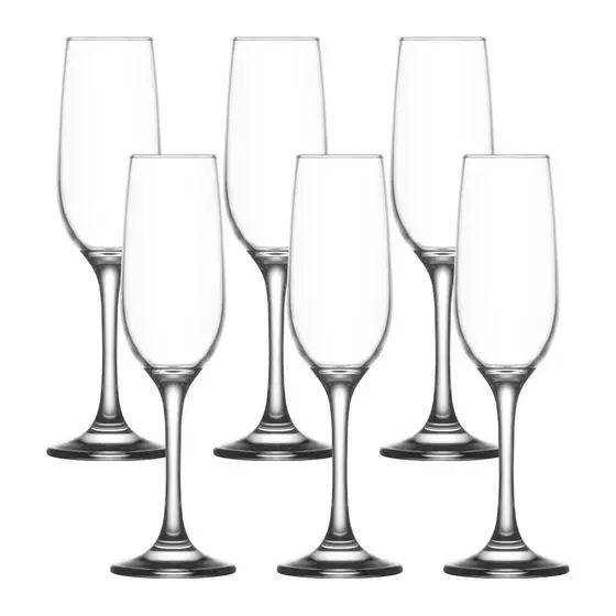Conjunto com 6 Taças Champagne 190ml Mystic CV244249 Cazza