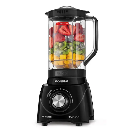 Liquidificador Mondial Pratic Turbo L98B Preto 220V
