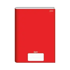 Caderno Universitário Jandaia Brochura Capa Dura 1 Matéria Vermelho