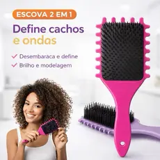 Escova Fitagem Raquete Definidora Cabelo Modeladora Cacho |Envio Rápido