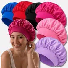 Kit ou unidade Touca De Cabelo Com Faixa Cetim Anti Frizz Para Dormir Confortável - Envio imediato, entrega rápida