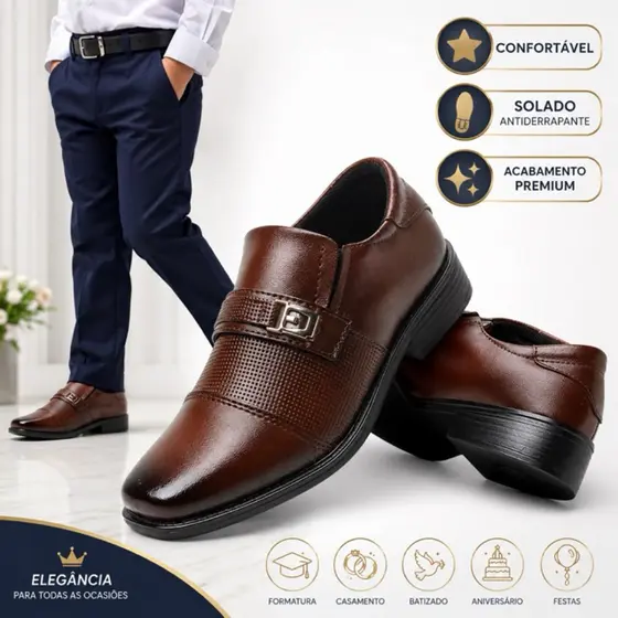 Sapato Social Infantil | Conforto e Estilo para Pequenos Elegantes!