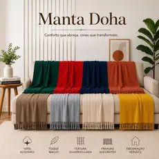 Manta para Sofá Luxo Gigante 2,40mX1,70m Decorativa Premium Algodão Capa Protetora Grande ElegantE