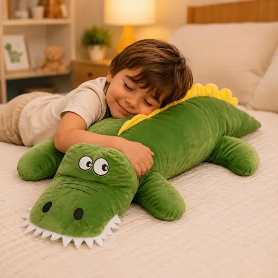 Xuxão Pelúcia Crocodilo 90cm Extra Macio Jacaré Gigante Irresistível