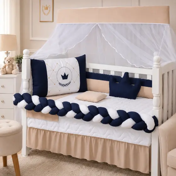 Kit Berço Menina e Menino Paris 10 peças Americano Enxoval de Bebê Estampado Várias Cores